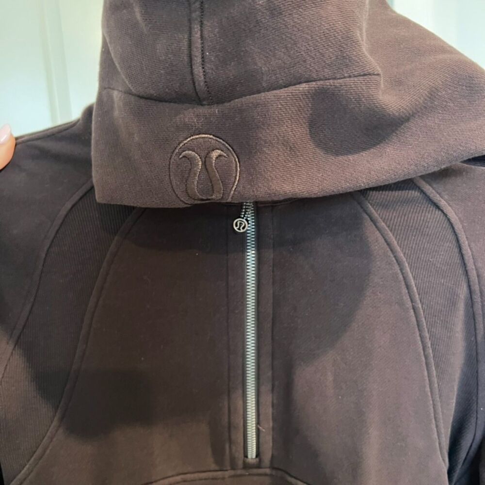 Lululemon Scuba Oversized Half Zip Hoodie - Espresso Brown Cropped - XS/S - Picture 3 of 4